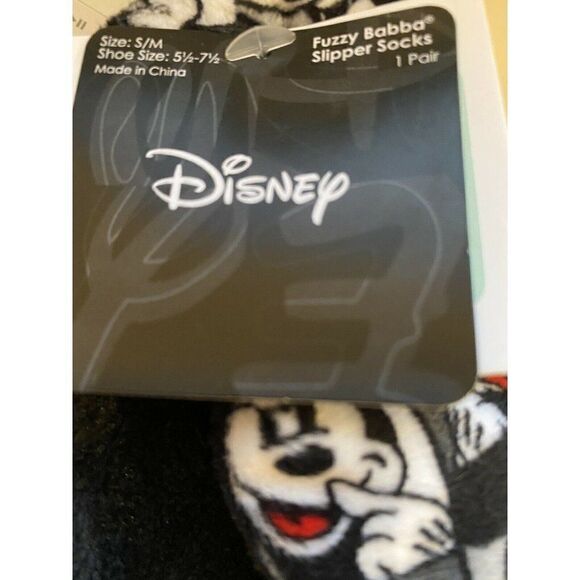 Mickey Mouse Fuzzy Babba S/M Sherpa Slipper Socks - Picture 7 of 8